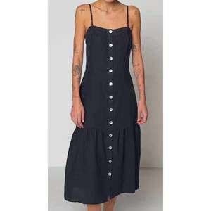 NEW NATION LTD luciana midi dress in jet black